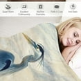 thumbnail image 3 of Autua Blue Heron Soft Plush Blankets for All Seasons, Flannel Fabric, Heat Transfer Printing, Multiple Sizes, High Quality Material 50x60in, 3 of 6