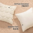 thumbnail image 3 of Cream White Fall Pumpkin Decorative Throw Pillow Covers Set of 2, 20x20 Inch Soft Plush 3D Embroidered Halloween Pillow Covers for Fall Decorations Farmhouse Cushion Covers for Thanksgiving, 3 of 9