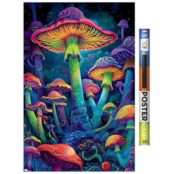 Simonetta Zambelli - Psychedelic Mushrooms Wall Poster, 22.375" x 34"