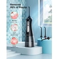 thumbnail image 2 of Cordless Water Flosser Teeth Cleaner, CREMAX USB Rechargeable Portable Dental Oral Irrigator with 300ML Water Tank, 4 Jet Tips for Home, 3 Modes Water Flossing, IPX7 Waterproof-Black, 2 of 6