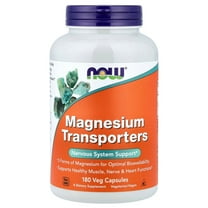 NOW Foods Magnesium Transporters, Nervous System Support, 180 Veg Capsules