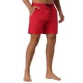 thumbnail image 4 of INSPIRE CHIC Men's Shorts Summer Colorful Elastic Waist Drawstring Surfing Board Shorts 30 Red, 4 of 6