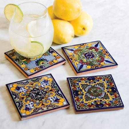 Native Trails Tvcb21 Moroccan Midnight Hand Painted Tile Coasters Native Trails Tvcb21 Moroccan Midnight Hand Painted Tile Coasters Set Of 4