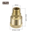 thumbnail image 2 of Unique Bargains M8x1 Male Thread 1.5ml Brass Grease Oil Cup Cap 2Pack, 2 of 5