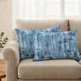 thumbnail image 3 of Outdoor Waterproof Pillow Covers Abstract Blue Gradient Graffiti Decorative Throw Pillow Protectors,Pillowcase Cushion Cases for Patio Sofa Garden Couch,20x12in,Pack of 2, 3 of 14