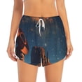 thumbnail image 2 of Balery Cowboy Boots Under Starry Sky Pantalones cortos deportivos para mujer con forro y dos bolsillos, elásticos, para entrenamiento, gimnasio, yoga-XX-Large, 2 of 7