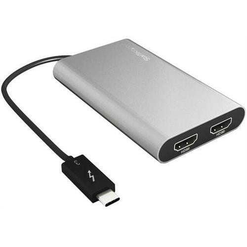StarTech.com TB32HD2 Thunderbolt 3 to Dual HDMI Adapter - Thunderbolt to 2x HDMI Converter 4K 30Hz - Thunderbolt 3/HDMI for Audio/Video Device, Notebook 2.50 GB/s - 1 x Type C