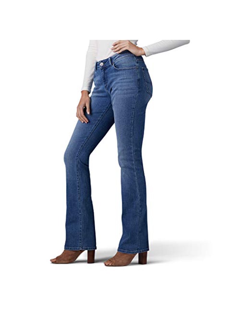 Lee Jeans Women's Curvy Fit Bootcut Jean 12-Regular Women's Majestic