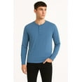 thumbnail image 2 of BenBen Men Henly T Shirts Long Sleeve Trendy, 2 of 2