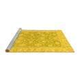 thumbnail image 2 of Ahgly Company Machine Washable Indoor Square Oriental Yellow Traditional Area Rugs, 8' Square, 2 of 4