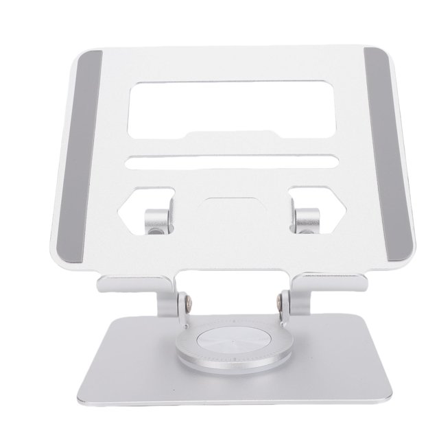 Support de Tablette, Support de Tablette Pliable pour Bureau avec Base Rotative à 360°, Support Réglable à Double Tige pour Tablettes de 5,8 à 12,9 Pouces Lecteurs Électroniques