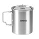 thumbnail image 1 of Taza de agua portátil de olla de acero inoxidable de 750ml con tapa y asa plegable para acampar Irfora Taza, 1 of 7