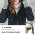 thumbnail image 2 of Lohuatrd Women Warm Trapper Hat with Cat Ears Thickened Windproof Ear Cozy Velvet lined Ladies Hat, 2 of 8
