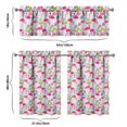 thumbnail image 6 of Kitchen Curtains 36 Inch Short - 3 Panel Set, Flamingo Tropical Bird Print, Rod Pocket Window Curtain, 100% Polyester for Hawaiian Summer Beach Decor, Easy Wash, 6 of 6