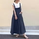 thumbnail image 2 of Falda con tirantes para mujer: tirantes largos, bolsillos grandes, por encima de la rodilla, vestido informal de verano, 2 of 5