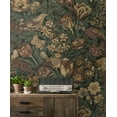 thumbnail image 6 of NextWall  Bird Floral Peel and Stick Wallpaper 20.5 in. W x 18 ft. L - Mahogany & Graphite, 6 of 9
