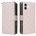 thumbnail image 2 of Quilted Wallet Phone Case with Strap & Stand for iPhone 16 Plus Zippered Card Holder White, 2 of 6