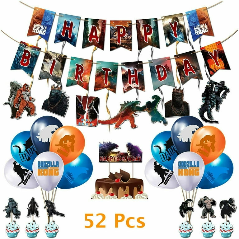 Godzilla Party Decorations Godzilla Party Supplies Include Banner King Kong