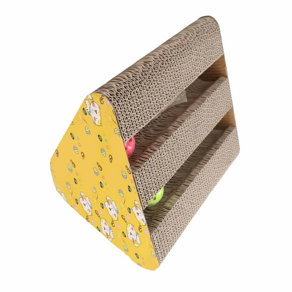 Corrugate Cat Scratcher, Multipurpose Cat Scratcher Cardboard for Kittens Triangular Type