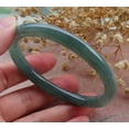 thumbnail image 2 of Certified Icy Green Burma 100% Natural A JADE Jadeite Circle Bangle Bracelet 59 mm 675153 TN, 2 of 8