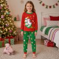 thumbnail image 2 of Aideaone Toddler Girls Christmas Pajama Set 2 Piece Long Sleeve Sleepwear 2 to 8 Years, 2 of 7