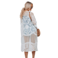 thumbnail image 3 of Blusa de encaje con malla bordada para vacaciones, protector solar, cárdigan, chaqueta de playa, bikini, traje de baño, 3 of 6