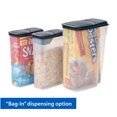 thumbnail image 3 of Mainstays Cereal Dispenser Set, Clear Plastic with Dark Gray Lids (Set of 3) 9.75" x 5.38" x 13.5", 3 of 10