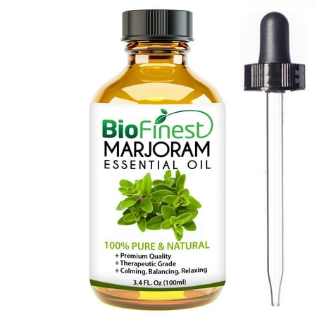 BioFinest Marjoram Oil - 100% Pure Marjoram Essential Oil - Premium Organic - Therapeutic Grade - Best For Aromatherapy - Antiseptic - Ease Stress/Anxiety - FREE E-Book and Dropper (100ml)