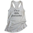thumbnail image 1 of I'm A Little Firecracker Tank Top, Ladies Racerback Tank Top, July 4th Tank, Patriotic Tank, Silver Gray, XX-Large, 1 of 3
