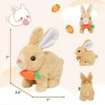 thumbnail image 5 of Bunny Easter Plush Toy, Jumping Spotted Rabbit Talking Hopping Ears Nose Moving Educational Plush Toy Singing Shaking Glowing Interactive Toy Sleeping Dolls, Soothing Easter Toys Electric for Kids, 5 of 13