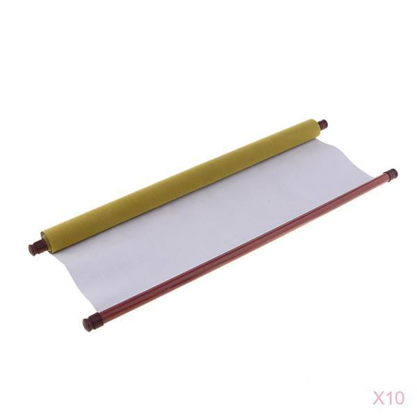 Repeat Use LoveinDIY Magic Water Writing Cloth Chinese Calligraphy Copybook Practice Paper Scrolls Sketching and Tracing Paper Roll on Wood Rods Blank 150cmx45cm 