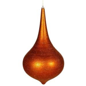 Vickerman 24" Ornement de Noël Brun Mat et Brillant Finition Oignon Goutte