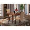 thumbnail image 2 of East West Furniture Picasso 3-piece Wood Dining Room Table Set in Mahogany, 2 of 6
