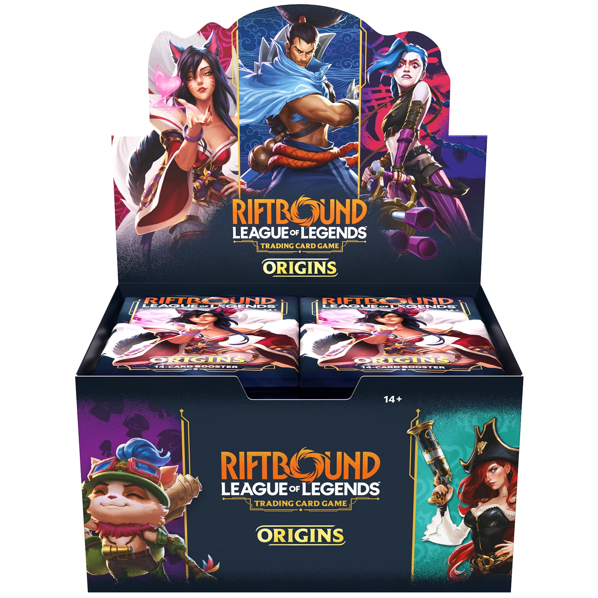 Riftbound: League of Legends TCG Origins - Booster Display - 24 Booster Packs (14 Cards Ea), Battle Deck-Building Trading Card Game, Randomly Assorted
