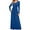 Klein Blue, variant on Women's Long Sleeve Loose Plain Maxi Dresses Black Casual Long Dresses with Pockets, Size 2XL