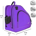 thumbnail image 3 of WOLT Purple Ice Skate Roller Skate Bag, Inline Skate Bag with Adjustable Shoulder Strap, 3 of 7
