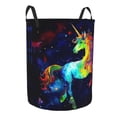 thumbnail image 2 of PHELIKA Galaxy Rainbow Unicorn 03 Laundry Basket 65L Large Foldable Round For Dirty Clothes Toy Storage, 2 of 6