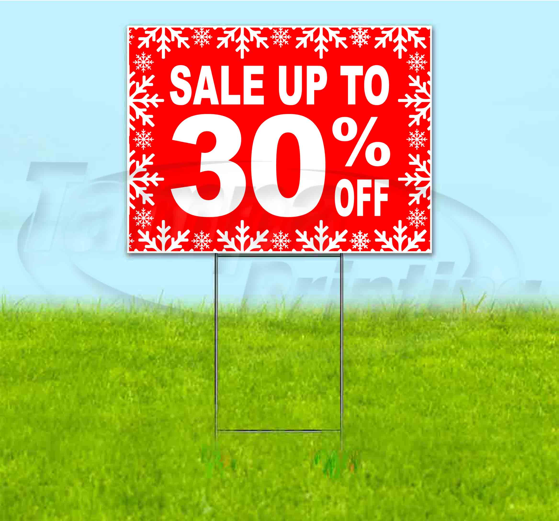 Sale Up To 30% Off (18"" X 24"") Yard Sign, Includes Metal Step Stake