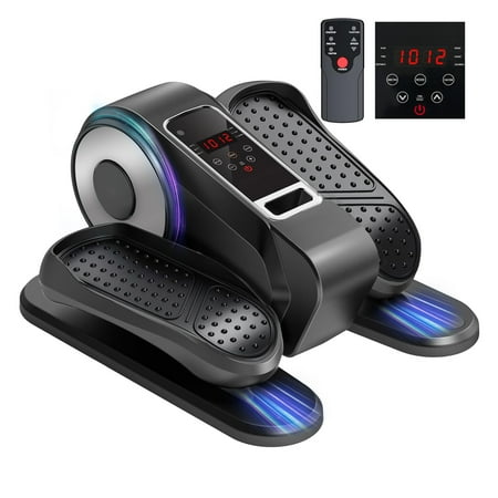 CATGOOD Under Desk Elliptical, Seated Mini Elliptical Machine, Electric Ellipse Leg Exerciser with Mat and Remote Control, Manual & Auto Dual Modes for Home Office