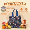 thumbnail image 5 of Bernese Mountain and Flower Insulated Lunch Bag for Women & Adults,Large Portable Soft Cooler Lunch Bag,Thermal Food Storage Tote with Pearl Cotton,8.66L,8.75x5.75x9.5 Inch, 5 of 6