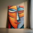thumbnail image 4 of 1pc Abstract Face - Inspired Colorful Canvas Wall Art, Framed Decor room hanging Wall Picture Decor for Home Gifts, living room, bathroom, bedroom, kitchen wall art decor canvas wall art, 4 of 6
