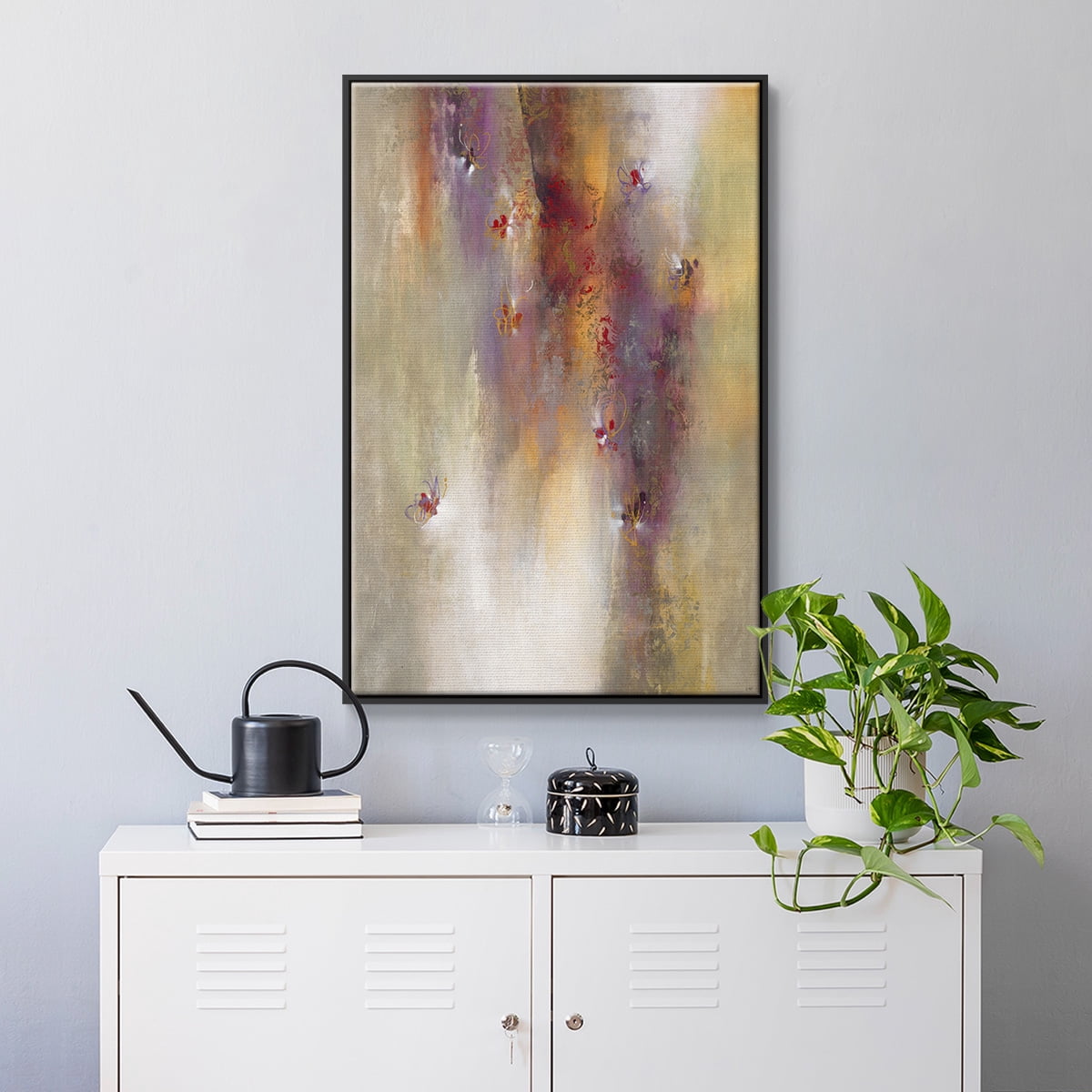 Scarlet Summer Framed Premium Gallery Wrapped Canvas - Ready to Hang - 25 x 37 - Black Floating Frame