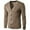 Coffee, variant on Mens Jackets Youth Long Solid Slim Sweater Color Casual Fashion Sleeve Fit V Neck Pullover Knit Warm Coats for Men Beige XXL