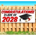 thumbnail image 1 of Congrats! Class Of 2028 V2 13 oz Vinyl Banner With Metal Grommets, 1 of 4