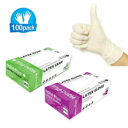 100 Gloves Powder-Free Latex Utility Gloves Industrial Safe Gloves (L)