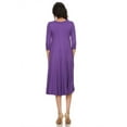 thumbnail image 3 of Women's Casual Basic Comfy 3/4 Sleeve Flare A-line Midi long maxi Dress, 3 of 5