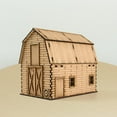thumbnail image 6 of 1:72 Building Model Kits Architecture Scene Model Innteractive 3D Puzzles Unassembly Granary Model for Sand Table Diorama Accessory Layout barn A, 6 of 8