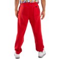 thumbnail image 2 of Vibes Men Fleece Sweatpants Elastic Leg Red 3X-Large, 2 of 6