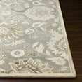 thumbnail image 5 of Hauteloom Elkins Wool Living Room, Bedroom Farmhouse Area Rug - Traditional Floral Carpet - Bohemian Paisley Vibe - Gray, White, Brown, Neutral - 6' x 9' Oval, 5 of 18