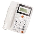thumbnail image 1 of Large Button Phone, White High Volume Corded Landline Telephone Easy To Read Plug And Play Professional  For Home For Old People, 1 of 8